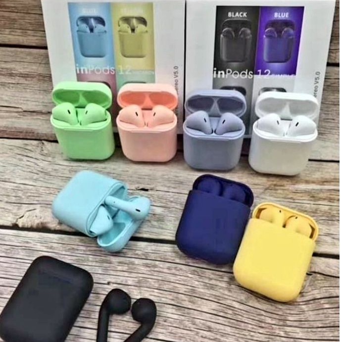 Headset Bluetooth Macaron i12 True Wireless Stereo V5.0