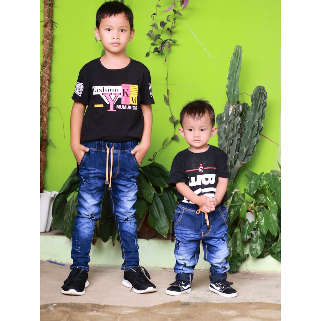 Celana Jeans Anak Panjang bahan streetch Usia 1-12 tahun