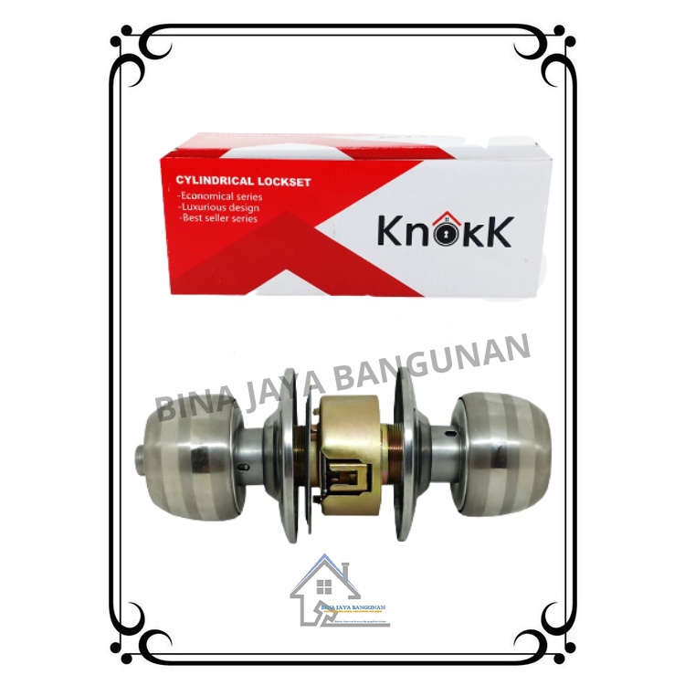Kunci Pintu Gagang Bulat Stainless Steel Knokk Handle Bulat Pintu WC