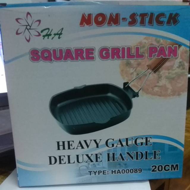 FREE BUBLE ATAU DUS SQUARE GRILL PAN / WAJAN PANGGANG LIPAT / TEPLON PANGGANGAN