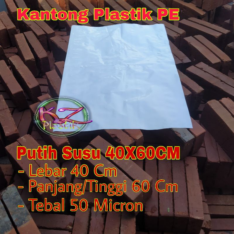 Kantong Plastik Sampah 40 x 60 Cm / Kantong Plastik Putih 40x60 Cm Plastik Sampah Putih Susu 40 x 60