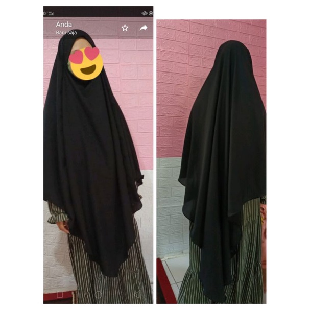French Khimar  jetblack
