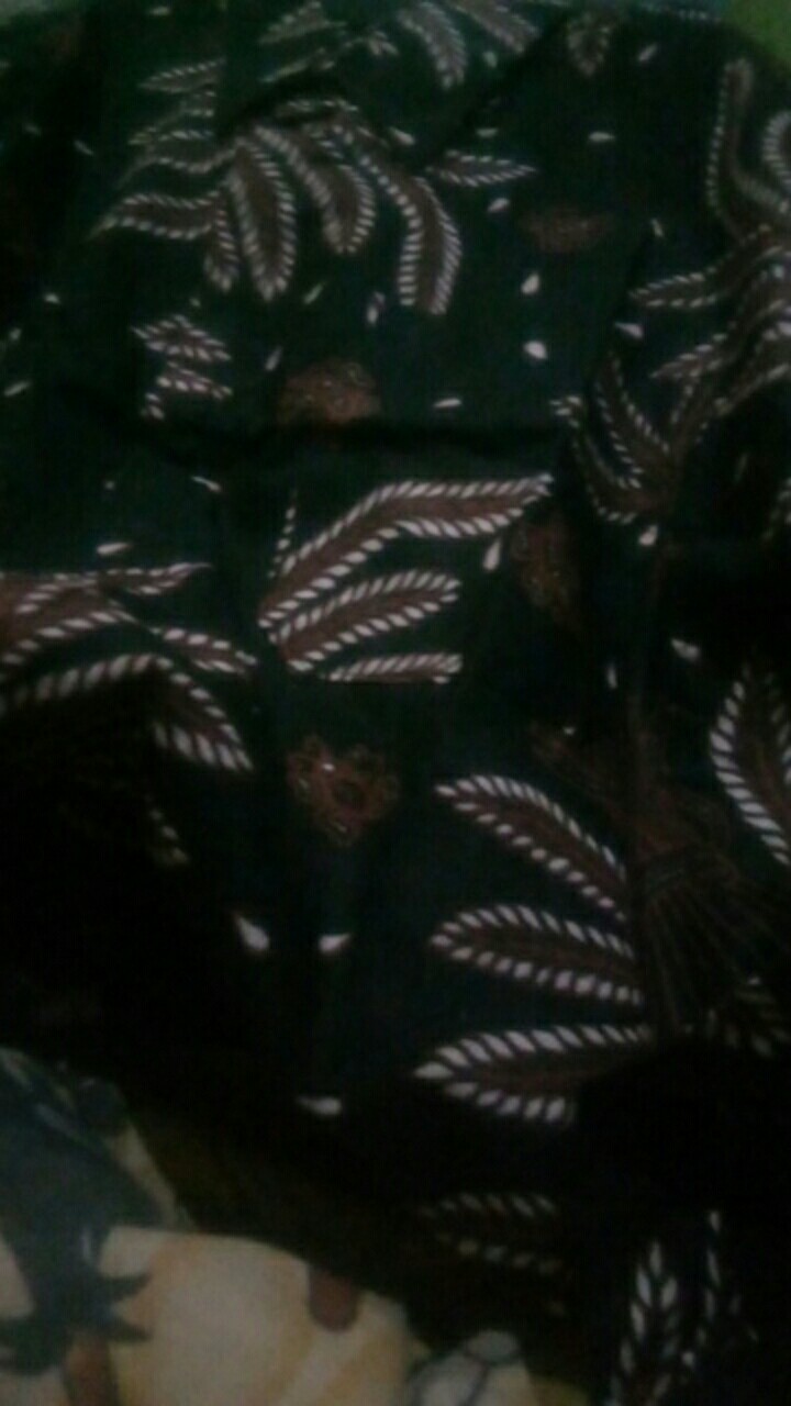 Maura Cople - Sania Ruffle Batik Cople Jazy Gamis Syari - Gamis Kerah Jazz - Pari Ikat Item