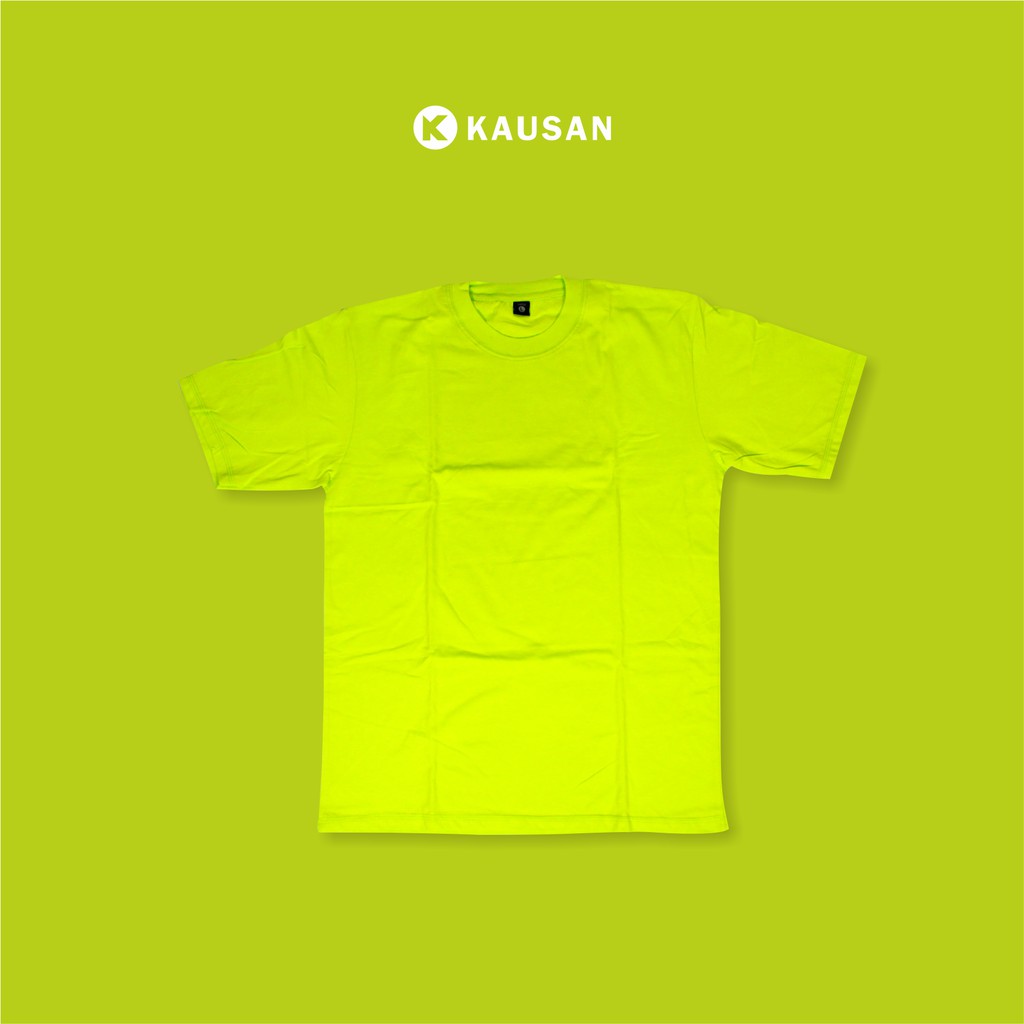 Kaos Polos Hijau Neon Hijau Stabilo Oversize kaos Lengan pendek kaos murah kaos pria wanita