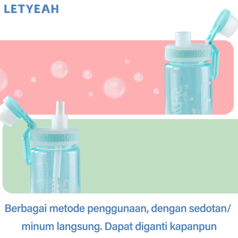 letyeah Lunch box set /1300ml kotak makan stainless dengan 800ml botol minum olahraga dan tas bekal