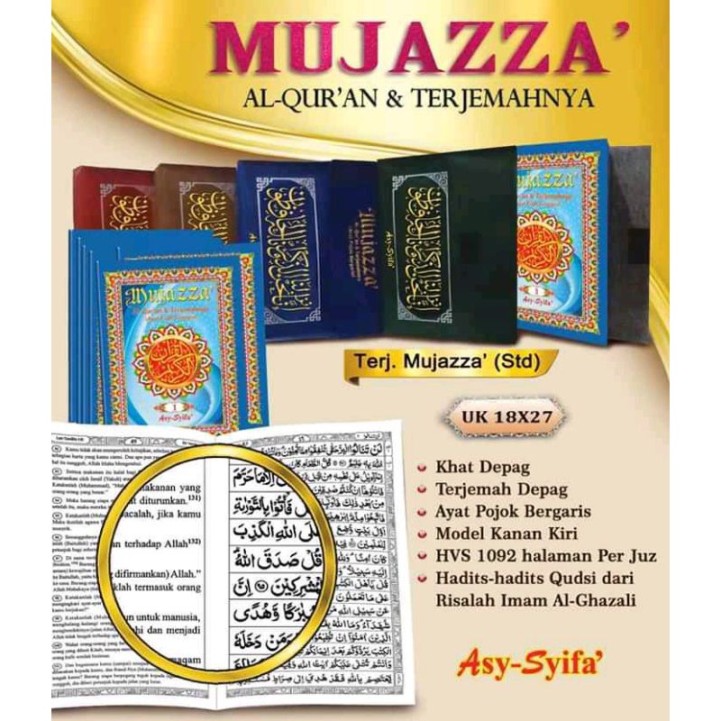 Al Qur'an Mujazza Terjemah Per Juz Standar