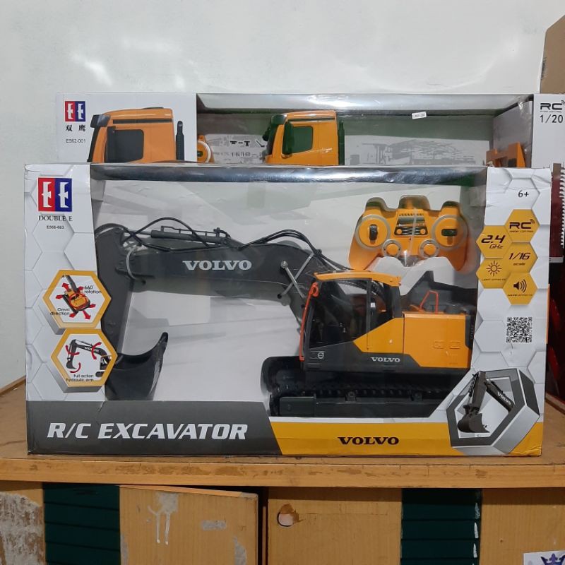 RC Alat Berat Miniatur Excavator Volvo  Mainan Remot Control Hadiah Kado Anak