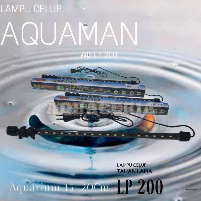 Lampu celup Aquarium AQUAMAN WP-LP200-T4 LED Lampu celup aquarium 20Cm