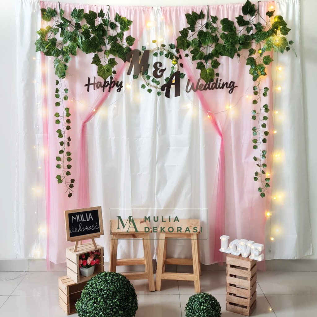 Dekorasi Backdrop Lamaran Nikahan Syukuran Aqiqah Khitan Background Bekdrop Paket P