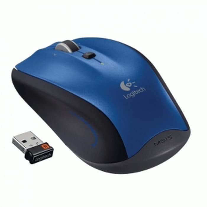 Mouse Wireless Logitech M185 Original Dogle Garansi Resmi Warna Biru / Hitam