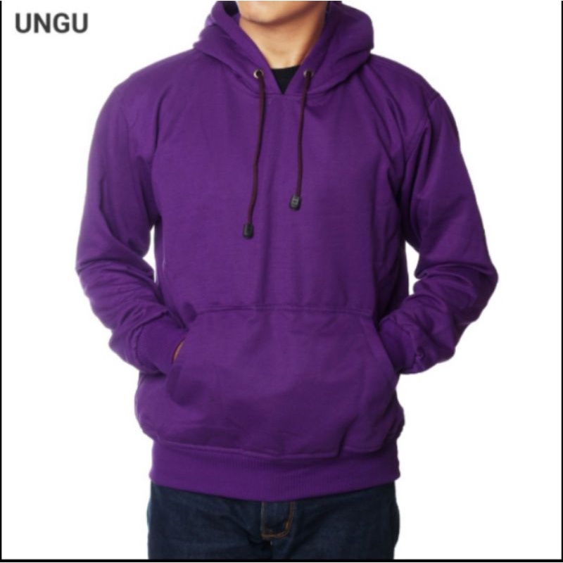 Jaket Hoodie Polos Dewasa Pria Wanita Size L - XL - XXL