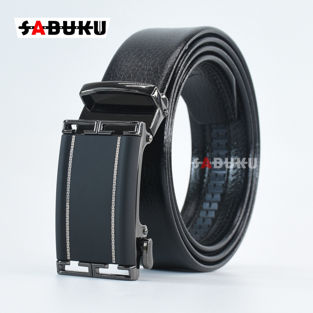 Ikat Pinggang Pria Model Rel Sabuk Gesper Kulit Automatic Men Belt-062