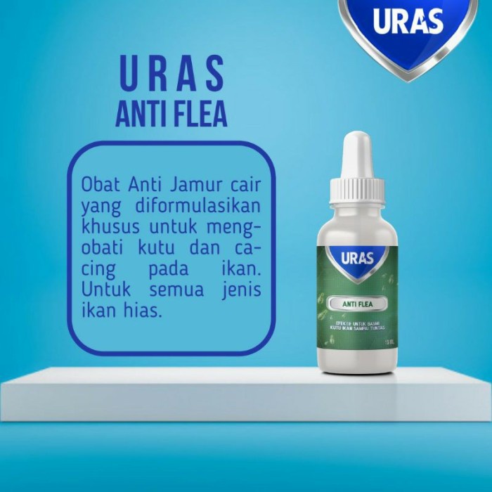 URAS - Anti Flea / Obat Kutu dan Cacing Pada Ikan 15 ML