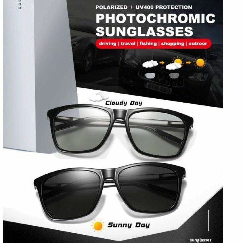 VEITHDIA 6108 Kacamata Photochromic Polarized Pria Wanita Sun Glass Optik Minus Plus Cylinder