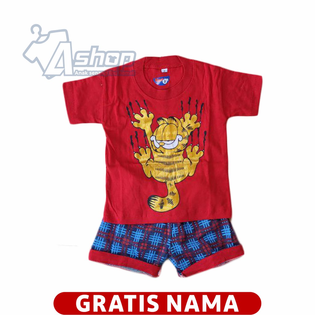 Baju Bayi Motif Garfield 3 sampai 18 bulan