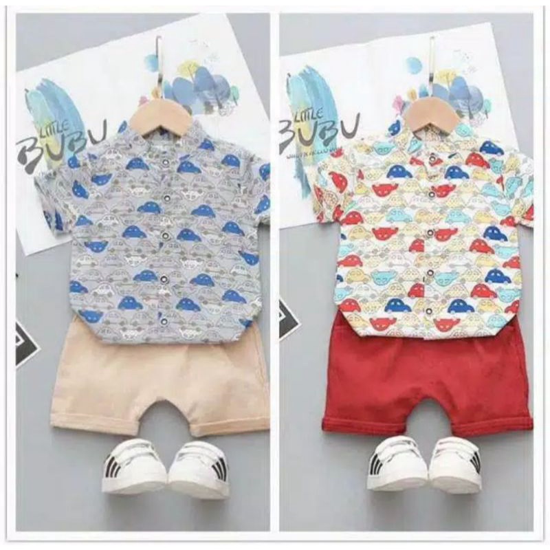 SET KEMEJA ANAK IMPORT/ SETELAN KEMEJA ANAK/ KEMEJA ANAK LUCU/ KEMEJA BABY/ HEM ANAK COWOK {}