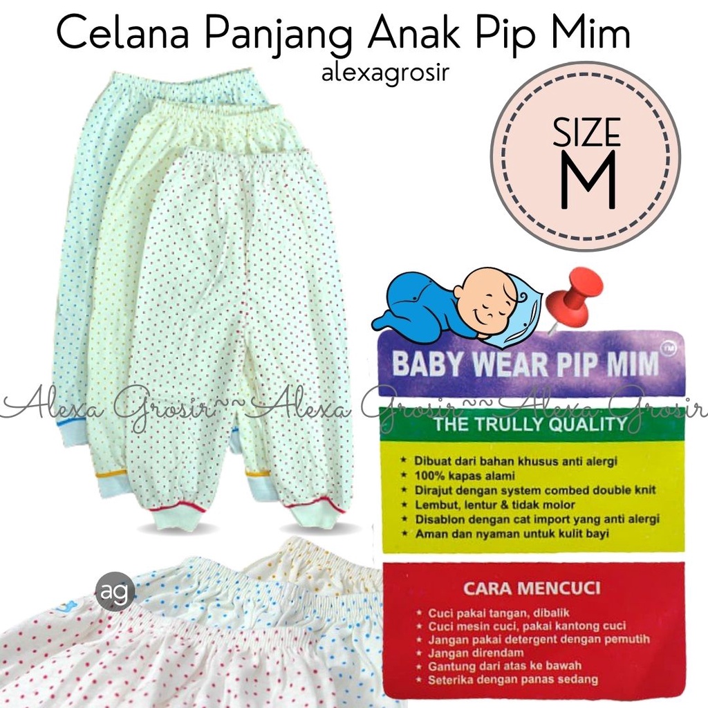 Pip Mim M Uk 6-12 Bulan / Celana Panjang Anak Perempuan Cewek - ALEXA GROSIR