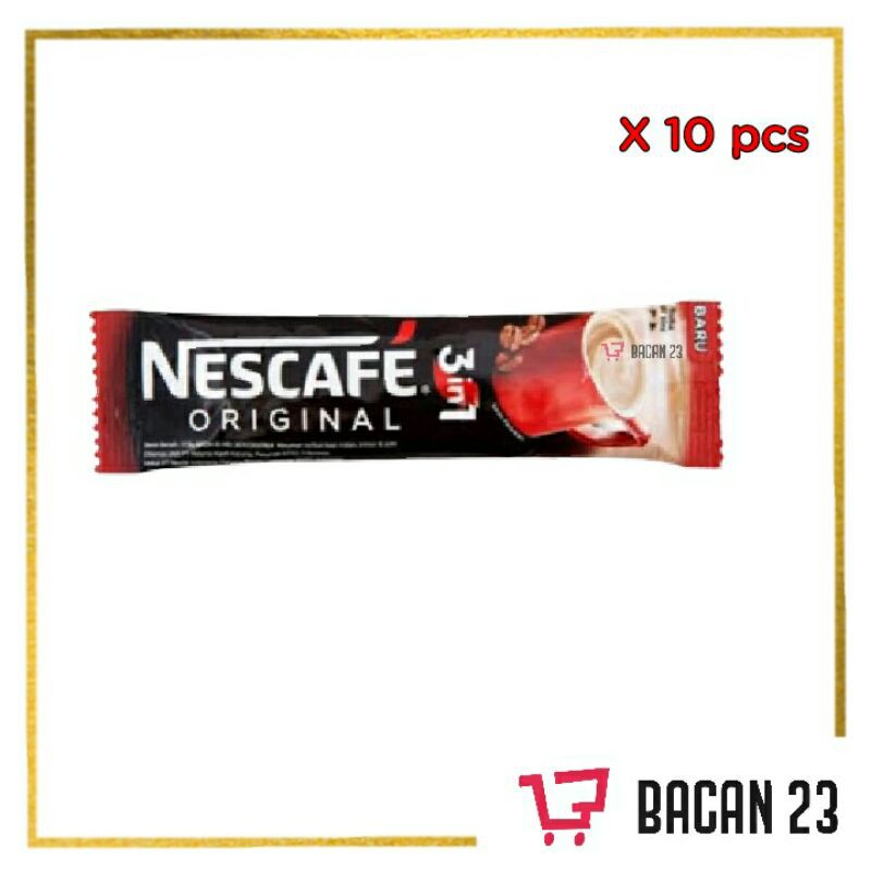 

Nescafe Original 3in1 (10pcs x 17,5gr) / Kopi Instan Bubuk Saset / Bacan 23 - Bacan23