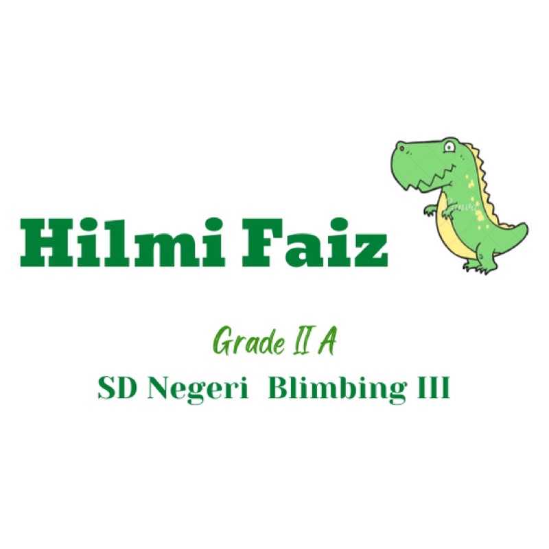 

stiker nama custom dinosaurus