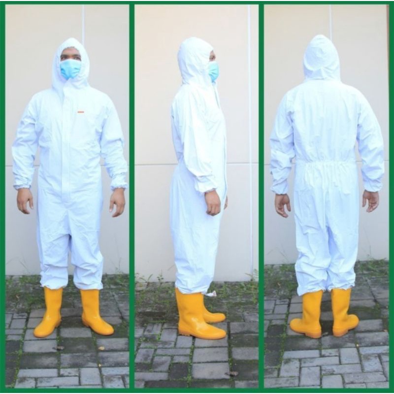 APD Hazmat 75 GSM Kemenkes - Baju APD Hazmat Cover All Alat Pelindung Diri