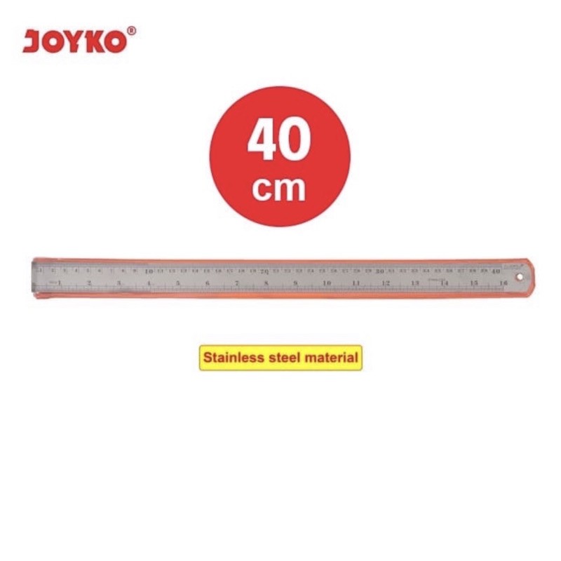 

Stainless Steel Ruler / Penggaris Besi Joyko RL-ST40 40 cm