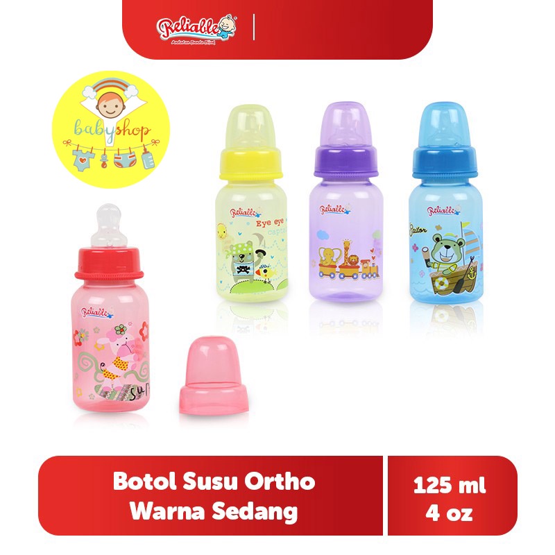 Botol Susu Ortho Dot Gepeng Reliable 125ml