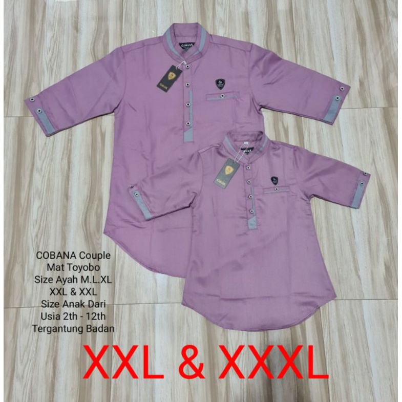 Cobana Moslem - Baju Koko Kurta Pakistan Jumbo XXL-XXXL Warna Lilac Koko Jumbo Pria Dewasa