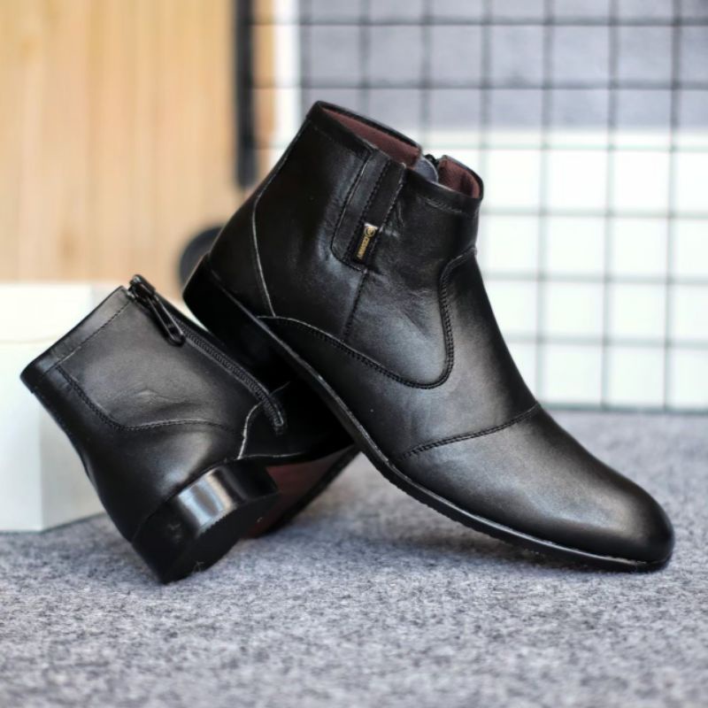 ENOZ X NANO - Sepatu Pantofel Formal Kerja Kantoran Original Pria Sepatu Pantopel Cowo Kulit Asli Formal Dinas Perawat Dokter Elegant