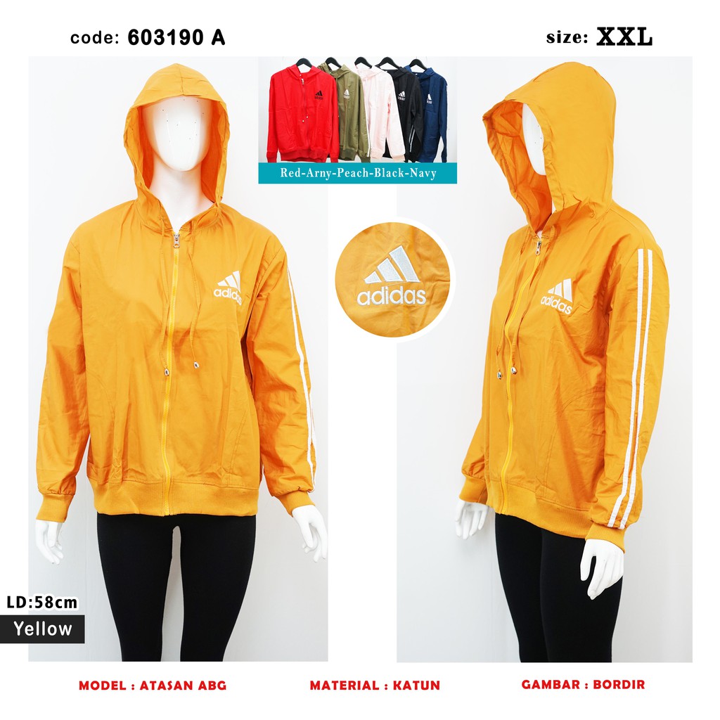 Jaket Olah Raga Gowes Hoodie Wanita Bahan Katun Satin Big Size