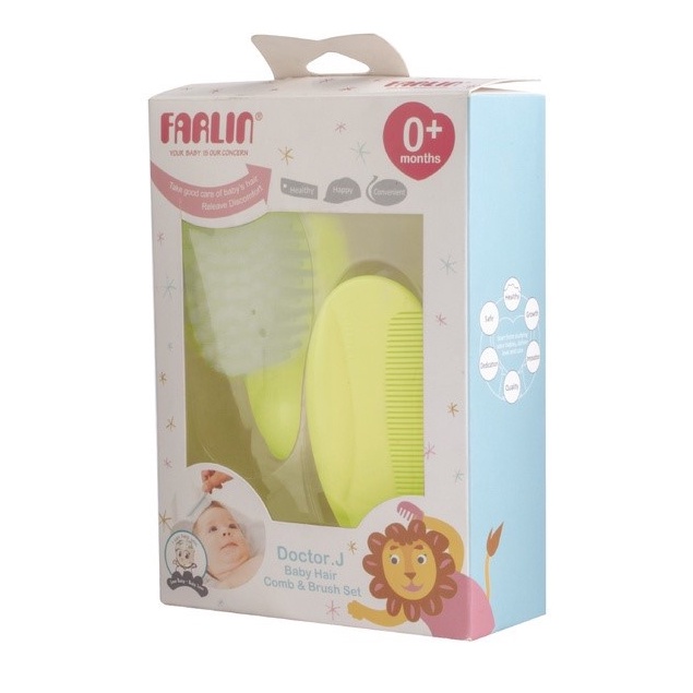 FARLIN Comb and Brush Rounded - Sisir Dan SIkat Bayi