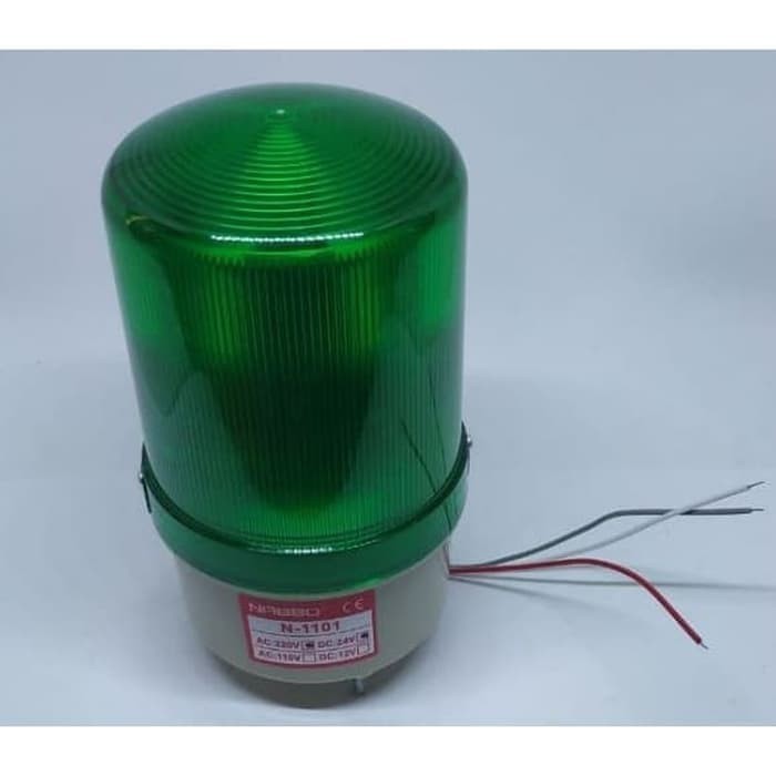 N 1101 Hijau 24 220 V Blinking Rotary Lamp Warning Light Green