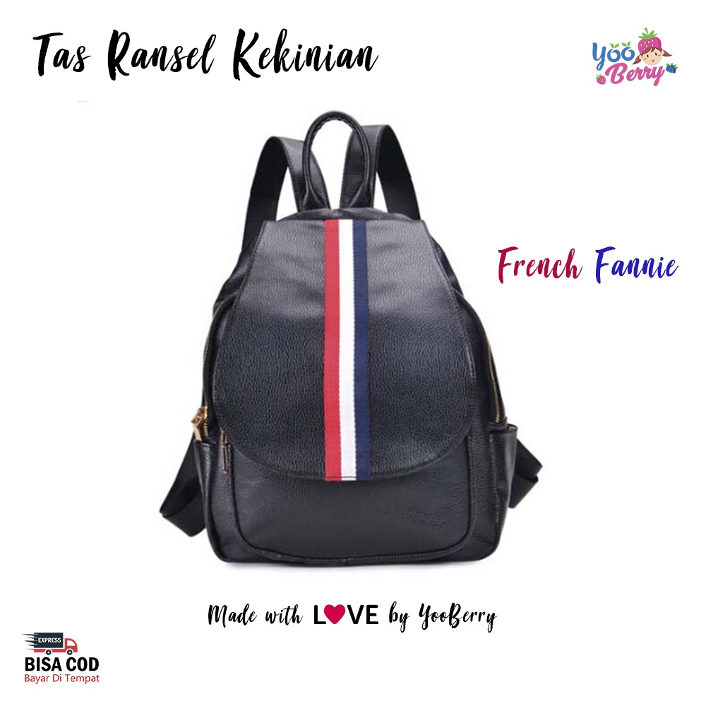 YooBerry Tas Ransel Backpack Wanita Impor French Fannie Gaya Korea Berry Mart