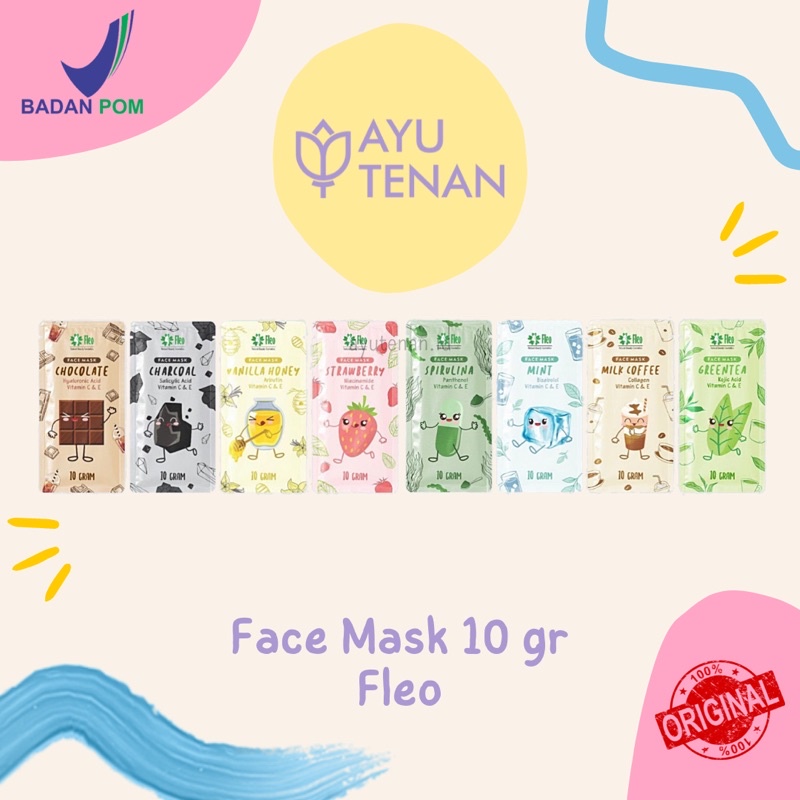 BPOM Face Mask by Fleo / Masker Fleo / Natural Face Mask Fleo 10gr