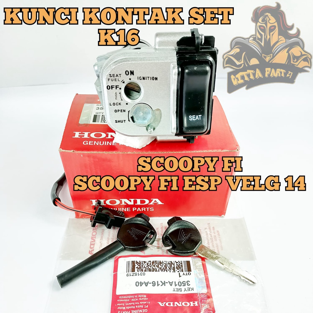 KUNCI KONTAK SET ASLI ORIGINAL HONDA K16 KUALITAS ASLI ORIGINAL HONDA AHM PASTI PRESISI BERFUNGSI DENGAN BAIK AWET DAN DIJAMIN MANTAP SCOOPY FI SCOOPY FI ESP VELG 14