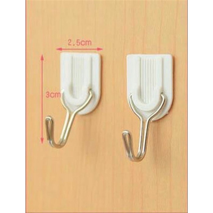 Hook SET 6pc Tempel - gantungan Kapstok tempelan serba guna kitchen sink bathroom hooks murah hook /i26