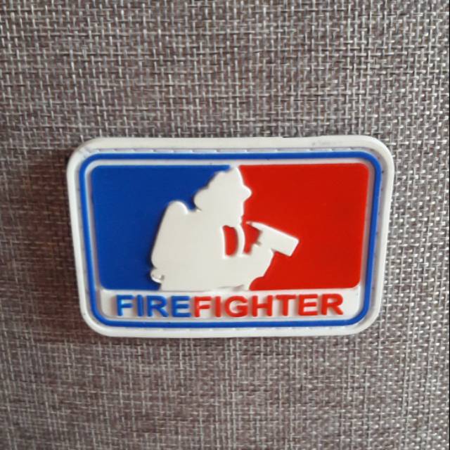 PATCH RUBBER TEMPELAN VELCRO LOGO FIREFIGHTER