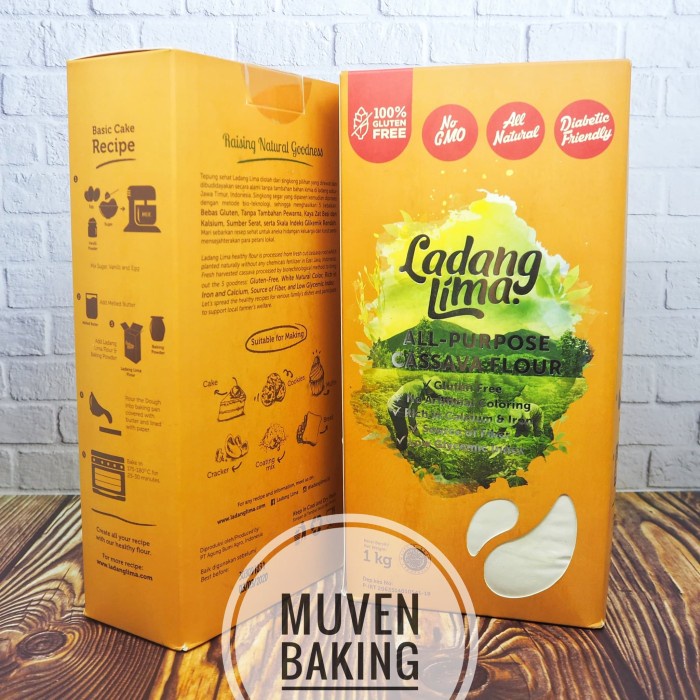 

cs777vv Tepung Mocaf Ladang Lima 1 Kg / Gluten Free Cassava All Purpose Flour Da01D100