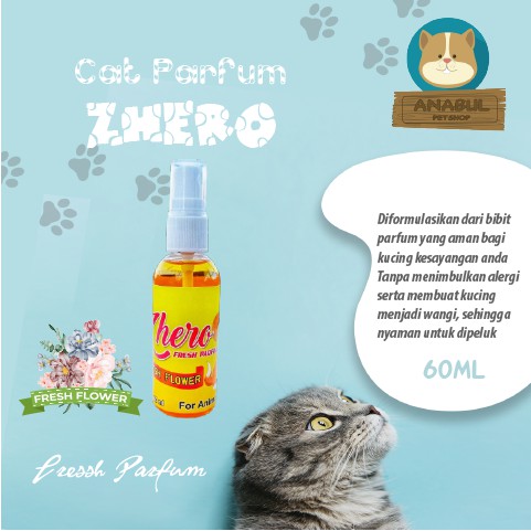 Parfum Kucing &amp; anjing Zhero Spray fresh parfum 60ml Cinderella Fresh Flower Exotic