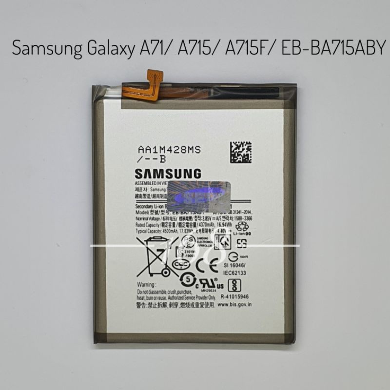 Baterai Batre Batere Samsung Galaxy A71 A715 A715f EB-BA715ABY Original Battery