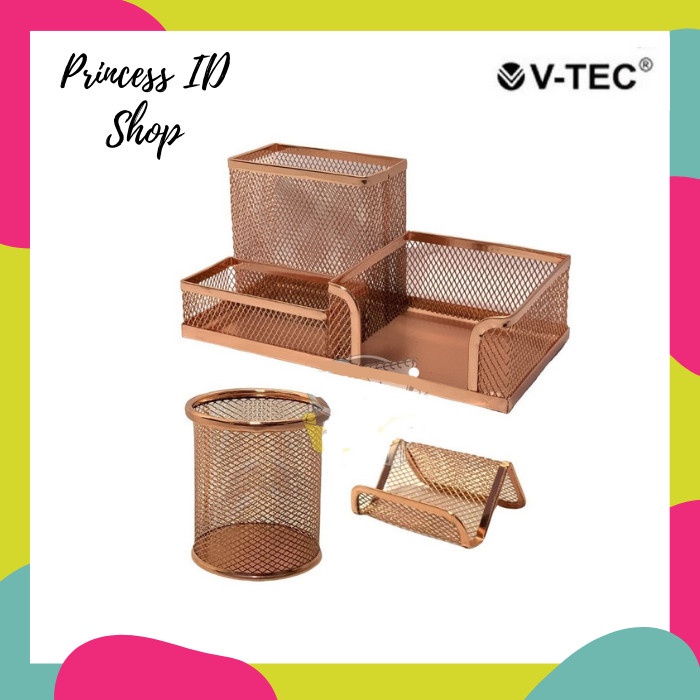 

Bergaransi V-Tec Desk Organizer Set Type Vt-9189 Rg Hot Sale