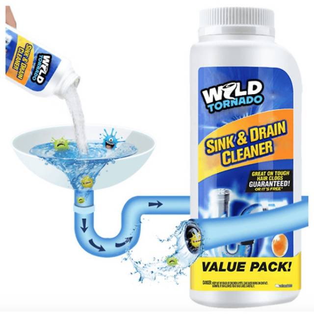 WILD TORNADO Powder Pembersih Sumbatan Pipa Saluran Air Wastafel WC