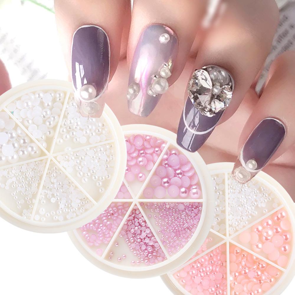 Mxbeauty 3D Kuku Berlian Imitasi Multi-Ukuran Permata Kaviar Manik-Manik DIY Nail Art Perhiasan