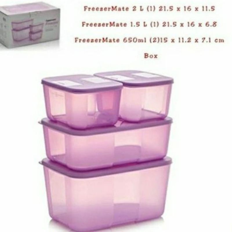 

Tuperware Freezermate Stackable kotak penyimpanan Serbaguna