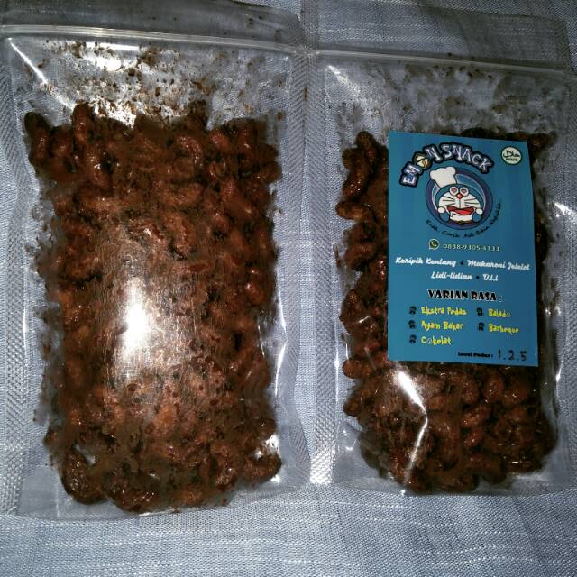 

Makaroni coklat /makaroni jaletot/emon snack