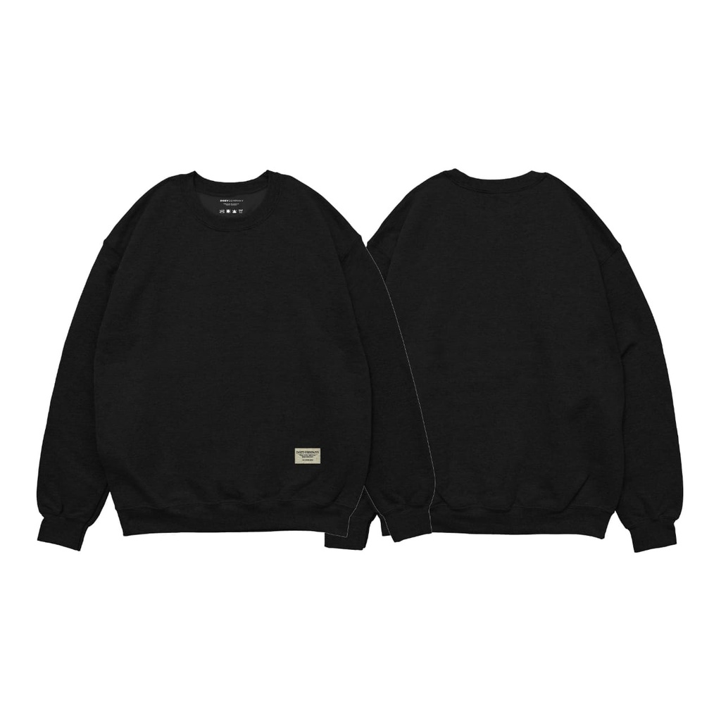 dozy crewneck sweater unisex premium CN000 hitam basic