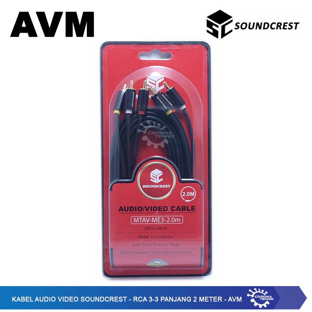 AVM - Kabel Audio Video RCA 3-3 Soundcrest 2 Meter