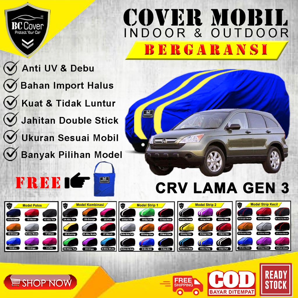 Body Cover Mobil Honda CRV Lama Gen 3 , Sarung Mobil CRV Gen 3, Mantel Tutup Pelindung Jas Mantol Kerudung Penutup Selimut Mobil CRV Outdoor