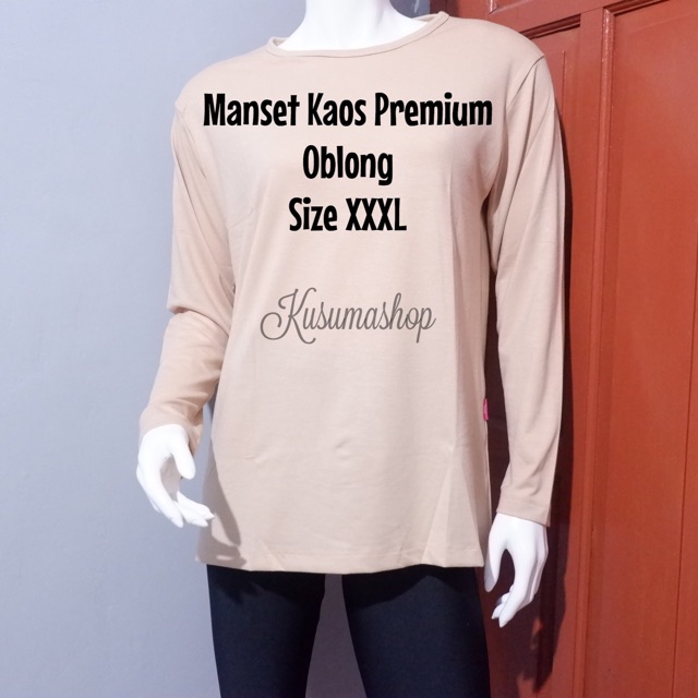 manset kaos krah bulat ukuran besar