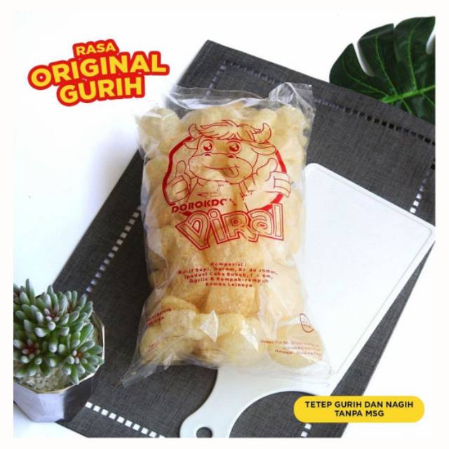 

Kerurupuk Kulit Dorokdok Viral Size S 100gr "ORIGINAL