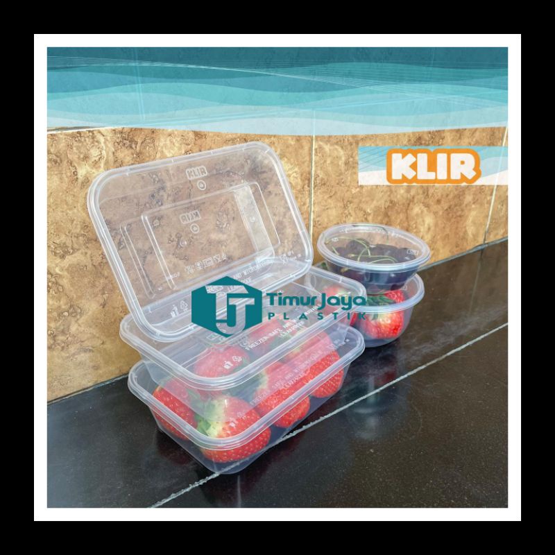 Thinwall 1000ml rectangle persegi KLIR